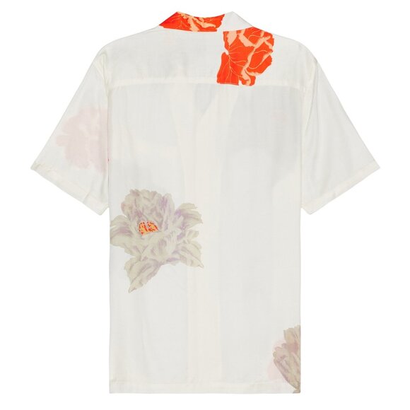 NEW ALLSAINTS Roze Men's Button Down Short Sleeve Shirt In Ecru White Size XS - Picture 3 of 5